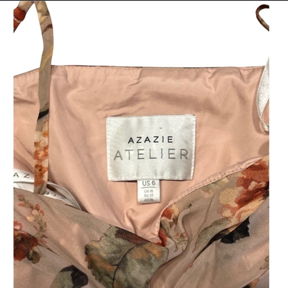 NWT Azazie Atelier Aurra Mauve Multi Maxi Dress Size US 6 Floral Cottagecore - Picture 10 of 11